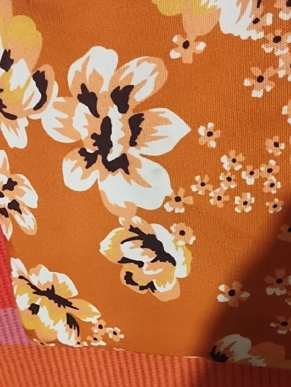 Rachel Pally Orange Floral Zip Pouch VGC.